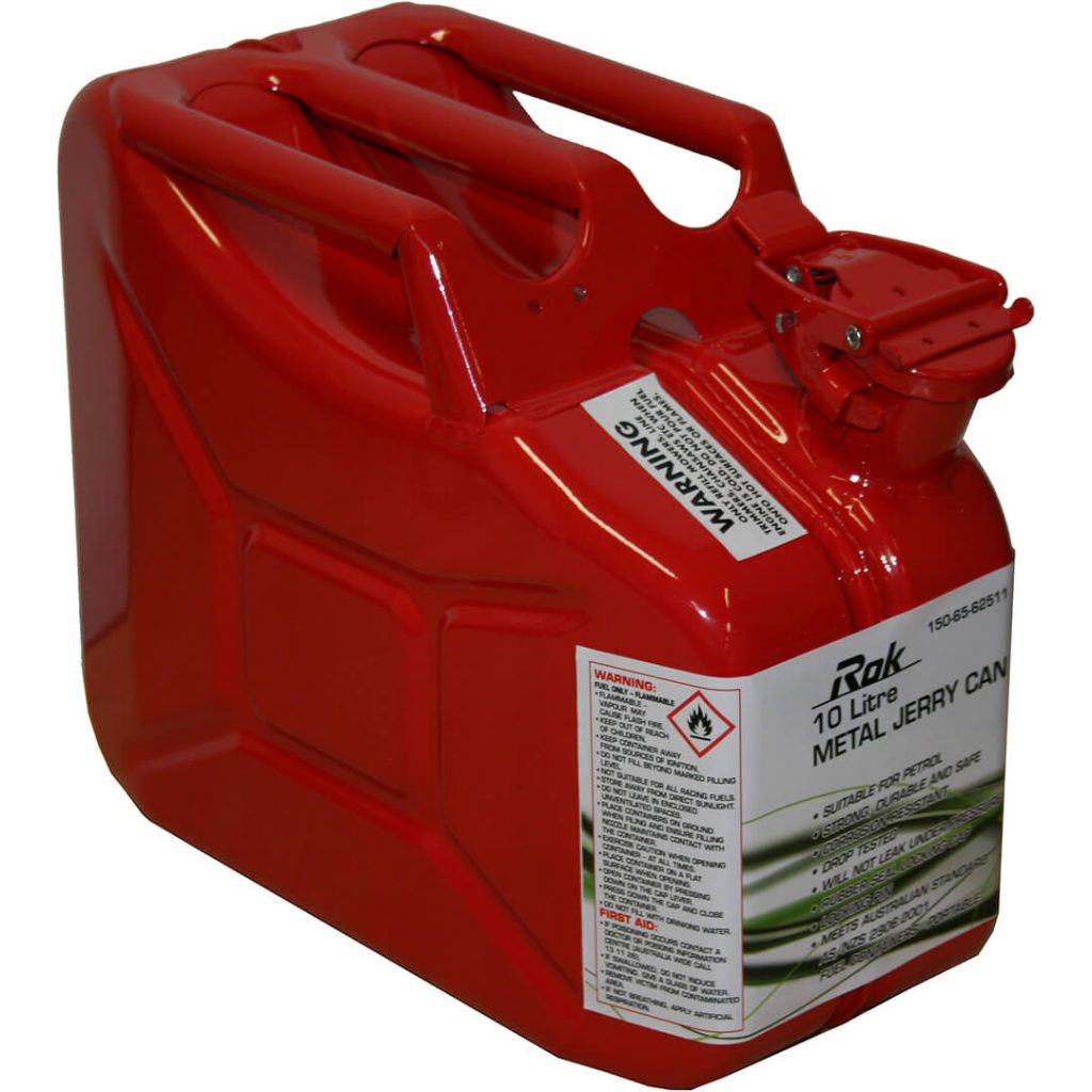 10L Metal Petrol Jerry Can Electaserv