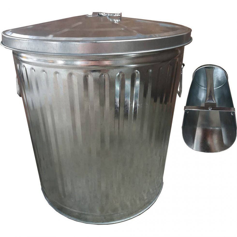 45L Metal Feed Bin&2L Scoop Electaserv