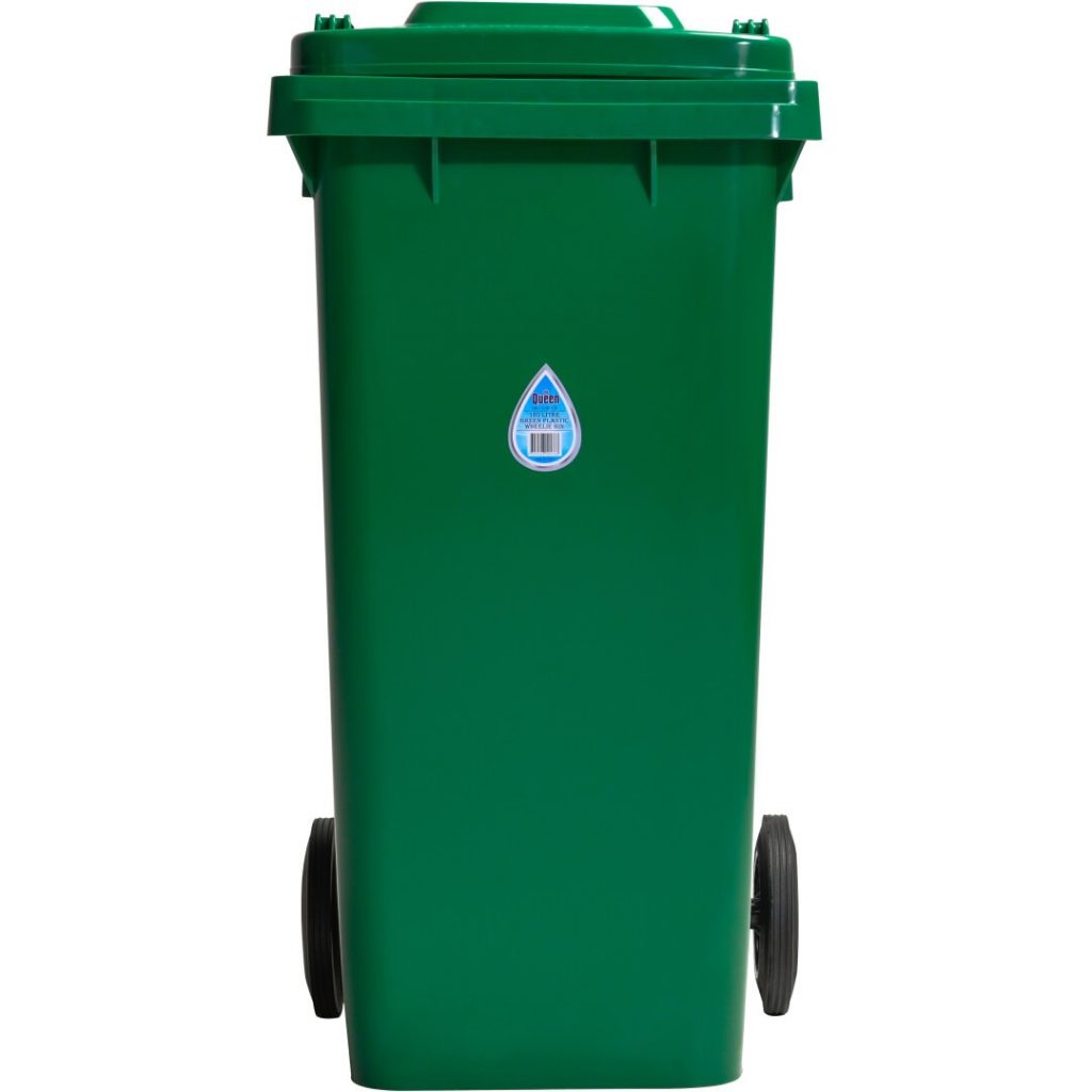 120L Plastic Wheelie Bin Green Electaserv